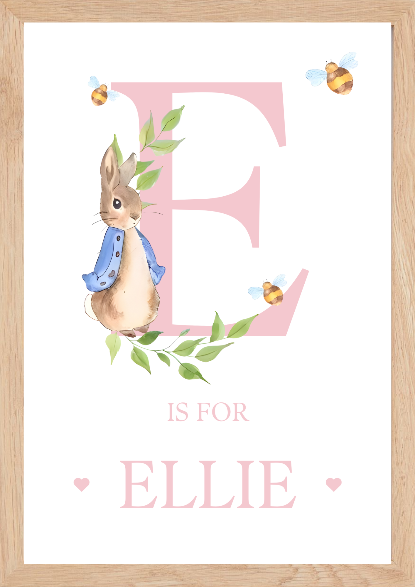 Personalised Peter Rabbit Set of 3 Nursery Prints