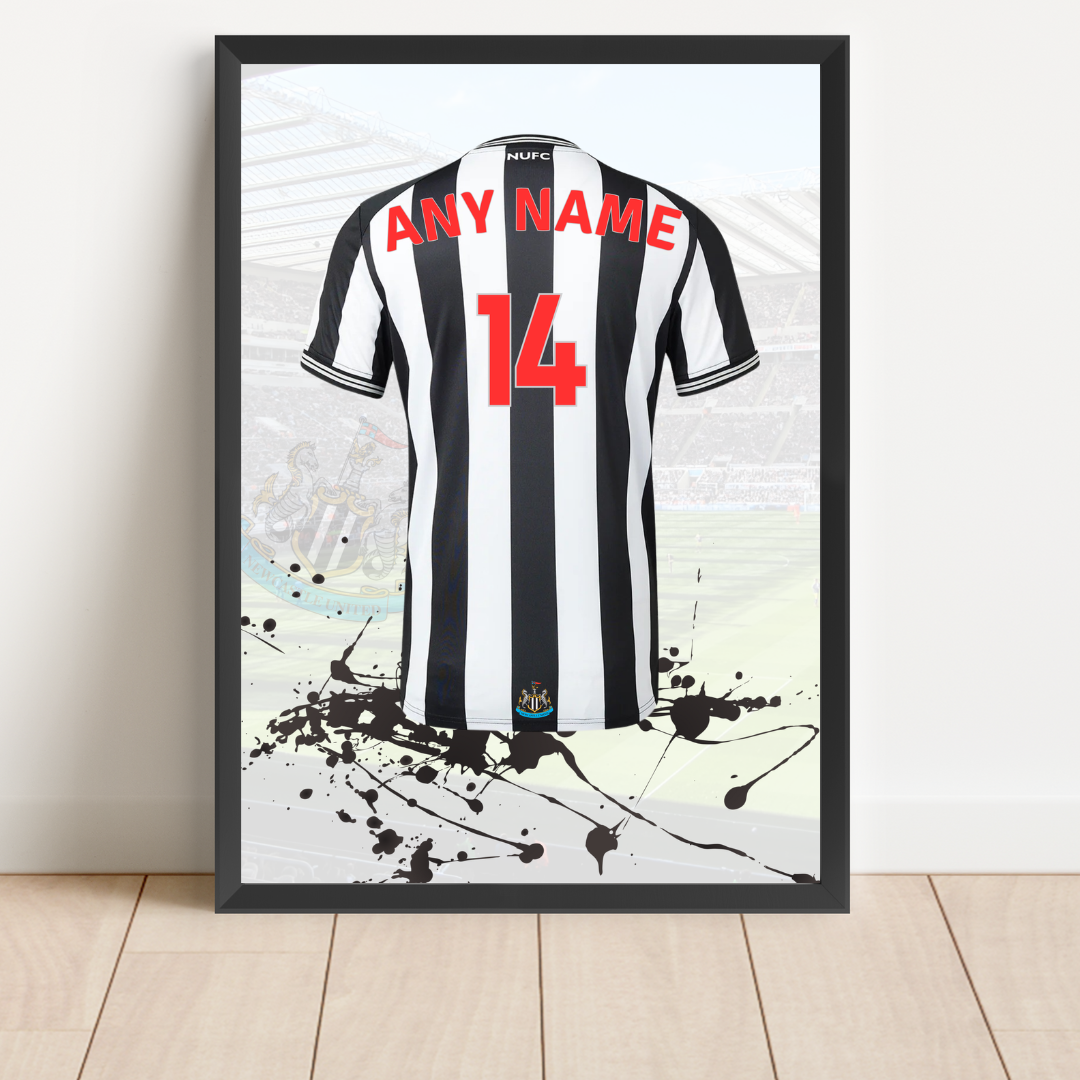 FREE Newcastle Utd FC Personalised Shirt Print
