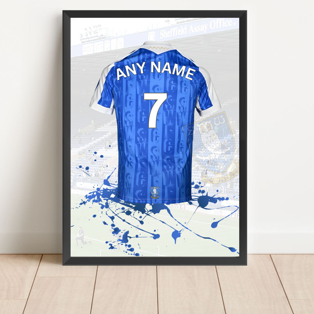 Personalised Sheffield Wednesday FC Shirt Print
