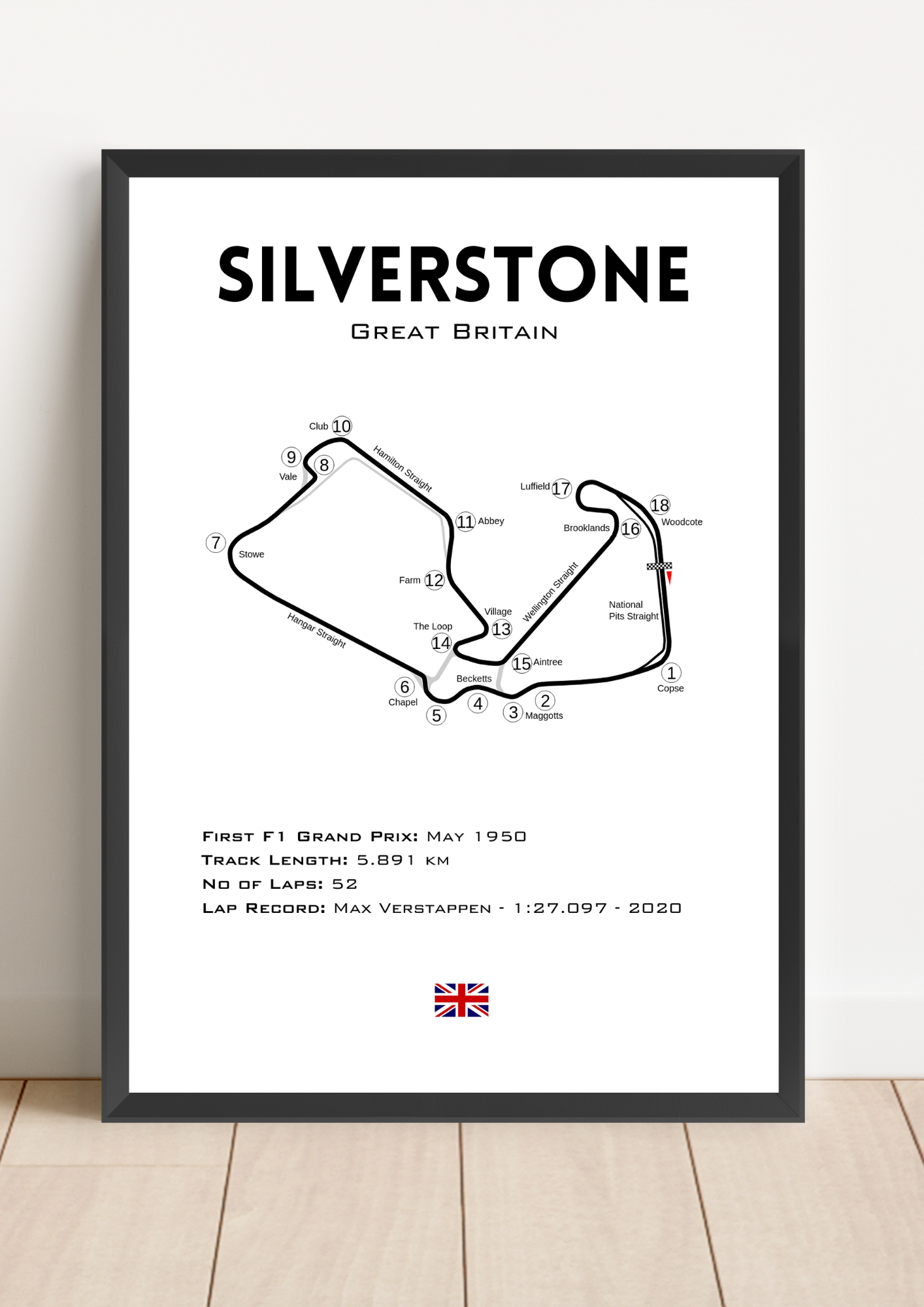 Silverstone Circuit Motor Racing Print