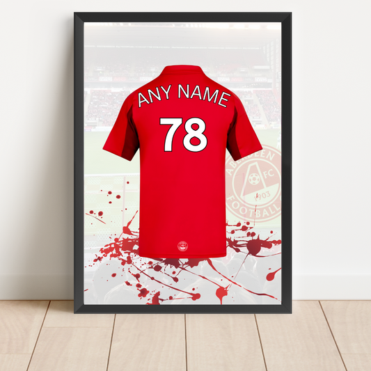 Personalised Aberdeen FC Shirt Print