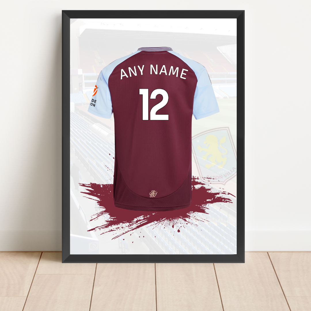 FREE Aston Villa FC Personalised Shirt Print