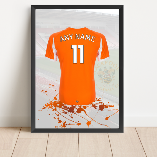 Personalised Blackpool FC Shirt Print