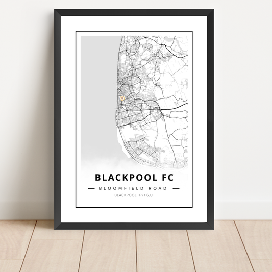 Bloomfield Rd Stadium Map Location Print