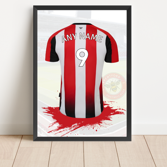 FREE Brentford FC Personalised Shirt Print