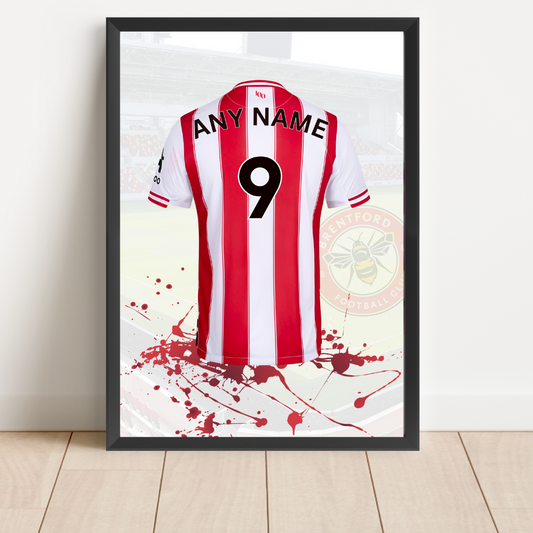 Personalised Brentford FC Shirt Print