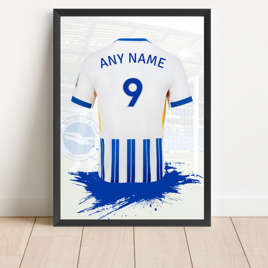 FREE Brighton & Hove Albion Personalised Shirt Print