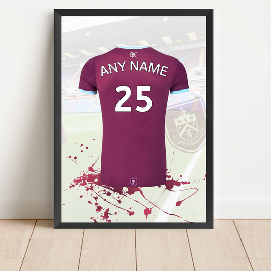 Personalised Burnley FC Shirt Print