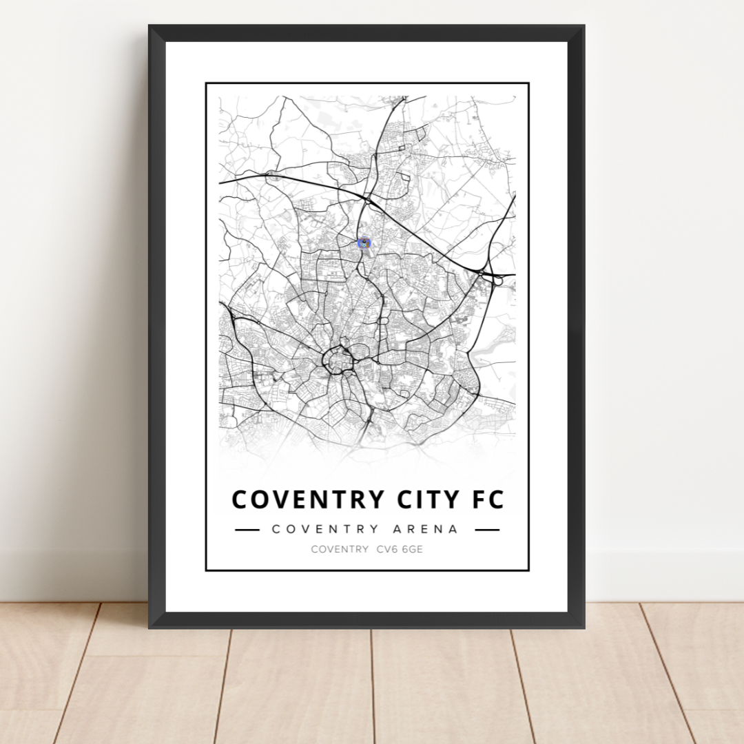 Coventry Arena Stadium Map Location Print