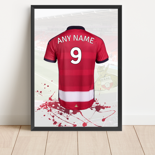 Personalised Doncaster Rovers FC Shirt Print