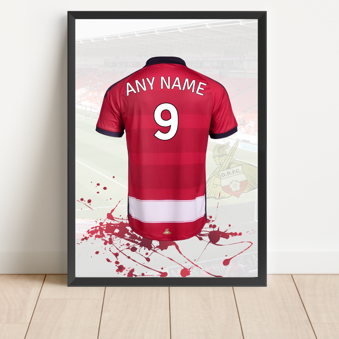 FREE Personalised Doncaster Rovers FC Shirt Print