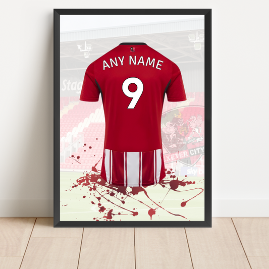 Personalised Exeter City Shirt Print