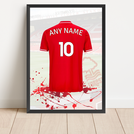 FREE Personalised Nottingham Forerst FC Shirt Print