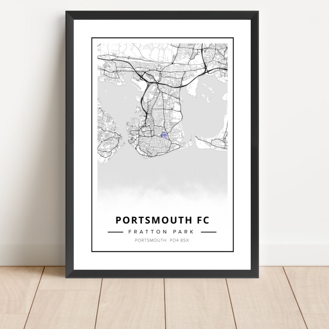 Fratton Park Map Location Print