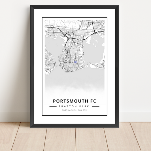 Fratton Park Map Location Print