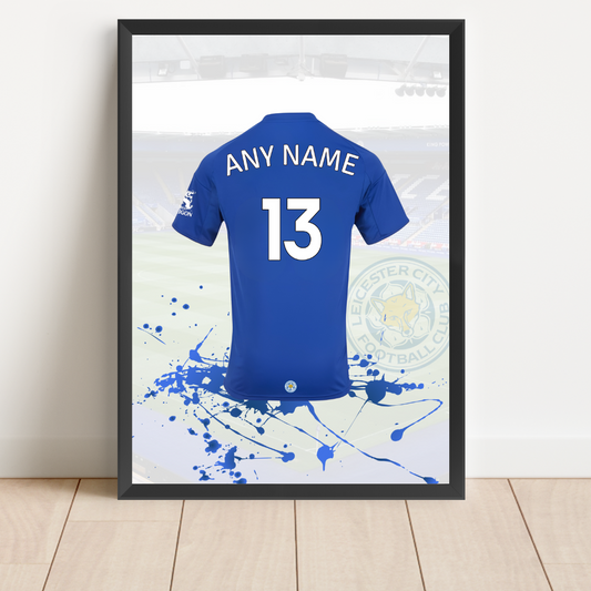 Personalised Leicester City FC Shirt Print
