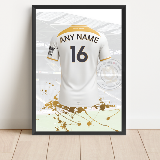 Personalised MK Dons Shirt Print