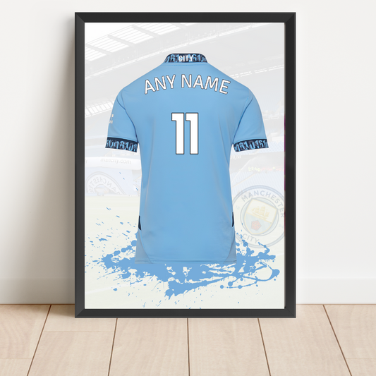 FREE Man City Personalised Shirt Print