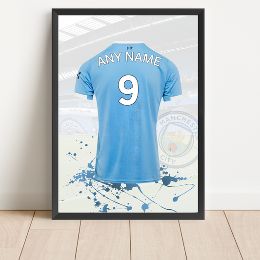 FREE Personalised Manchester City FC Shirt Print