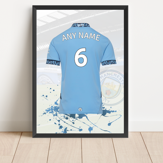 Personalised Manchester City FC Shirt Print