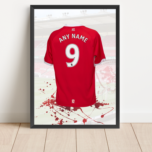 Personalised Middlesborough FC Shirt Print