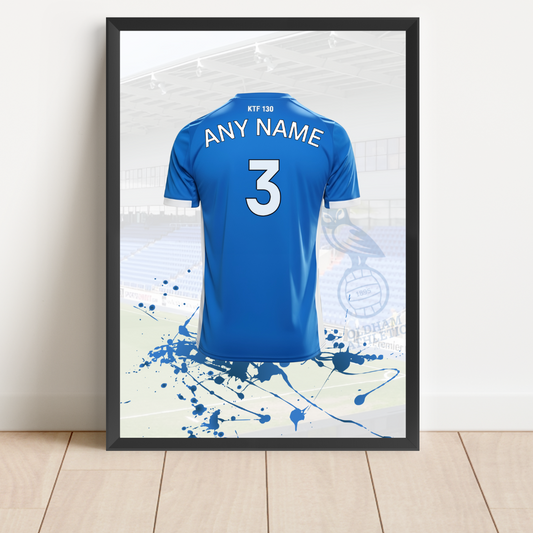 Personalised Oldham Athletic Shirt Print