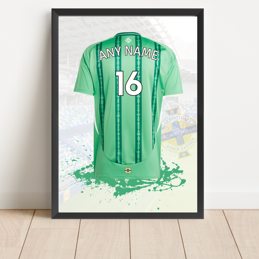 FREE Northern Ireland Football Personalised Shirt Print