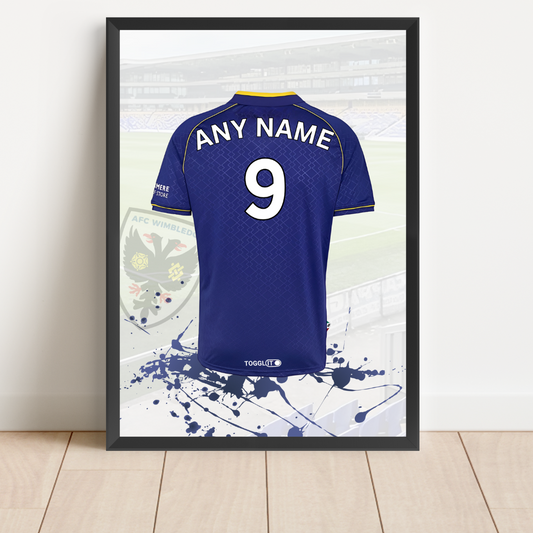 Personalised AFC Wimbledon Shirt Print