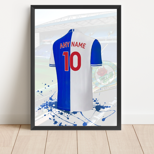 Personalised Blackburn Rovers Shirt Print