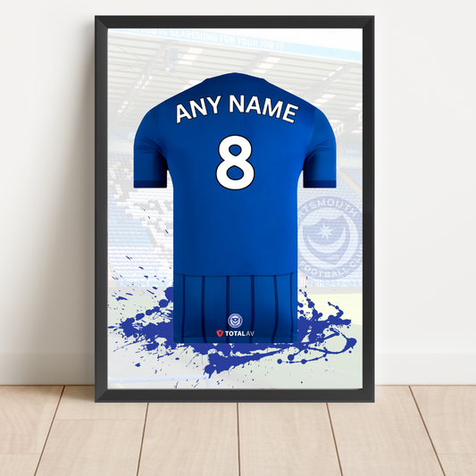 Free Portsmouth FC Personalised Shirt Print