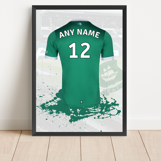 Free Plymouth Argyle Personalised Shirt Print