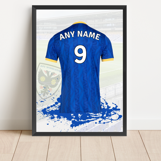 Free AFC Wimbledon Personalised Shirt Print