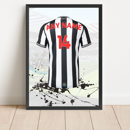 FREE Newcastle Utd FC Personalised Shirt Print