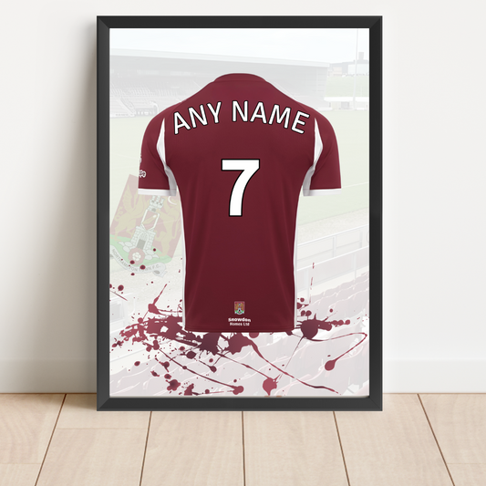 Personalised Northampton Town FC Shirt Print