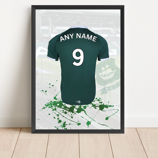 Personalised Plymouth Argyle FC Shirt Print