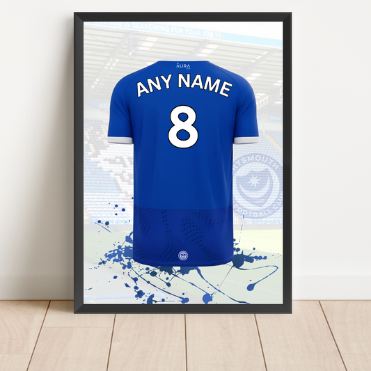 Personalised Portsmouth FC Shirt Print