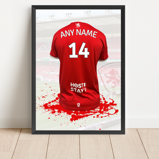 FREE Middlesborough FC Personalised Shirt Print