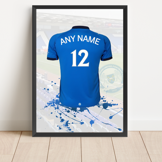 Personalised Peterborough United FC Shirt Print