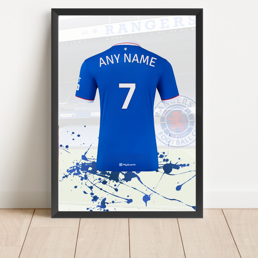 Personalised Glasgow Rangers FC Shirt Print