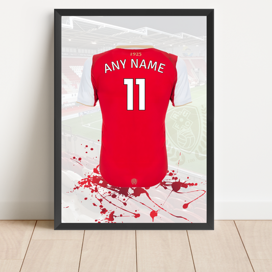 Personalised Rotherham United Shirt Print
