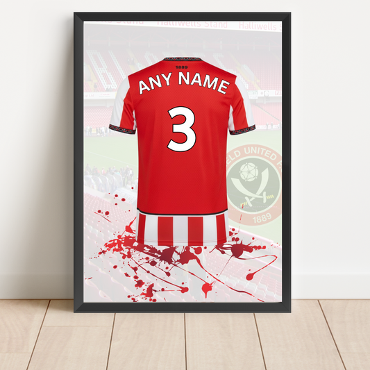 Personalised Sheffield United FC Shirt Print