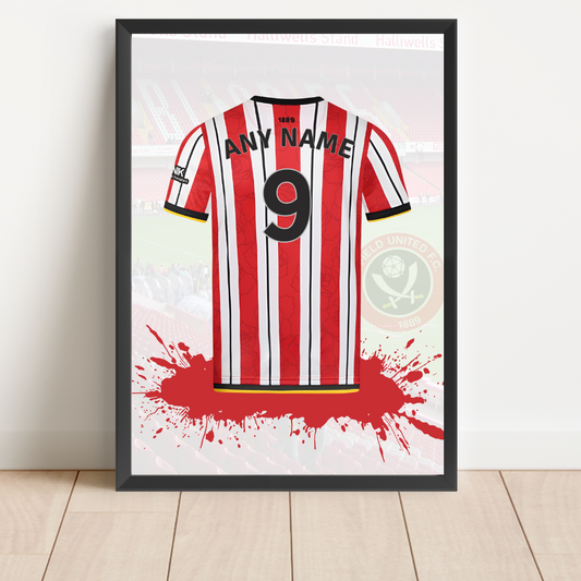 FREE Sheffield Utd FC Personalised Shirt Print