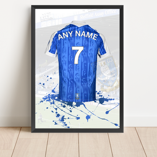 Personalised Sheffield Wednesday FC Shirt Print
