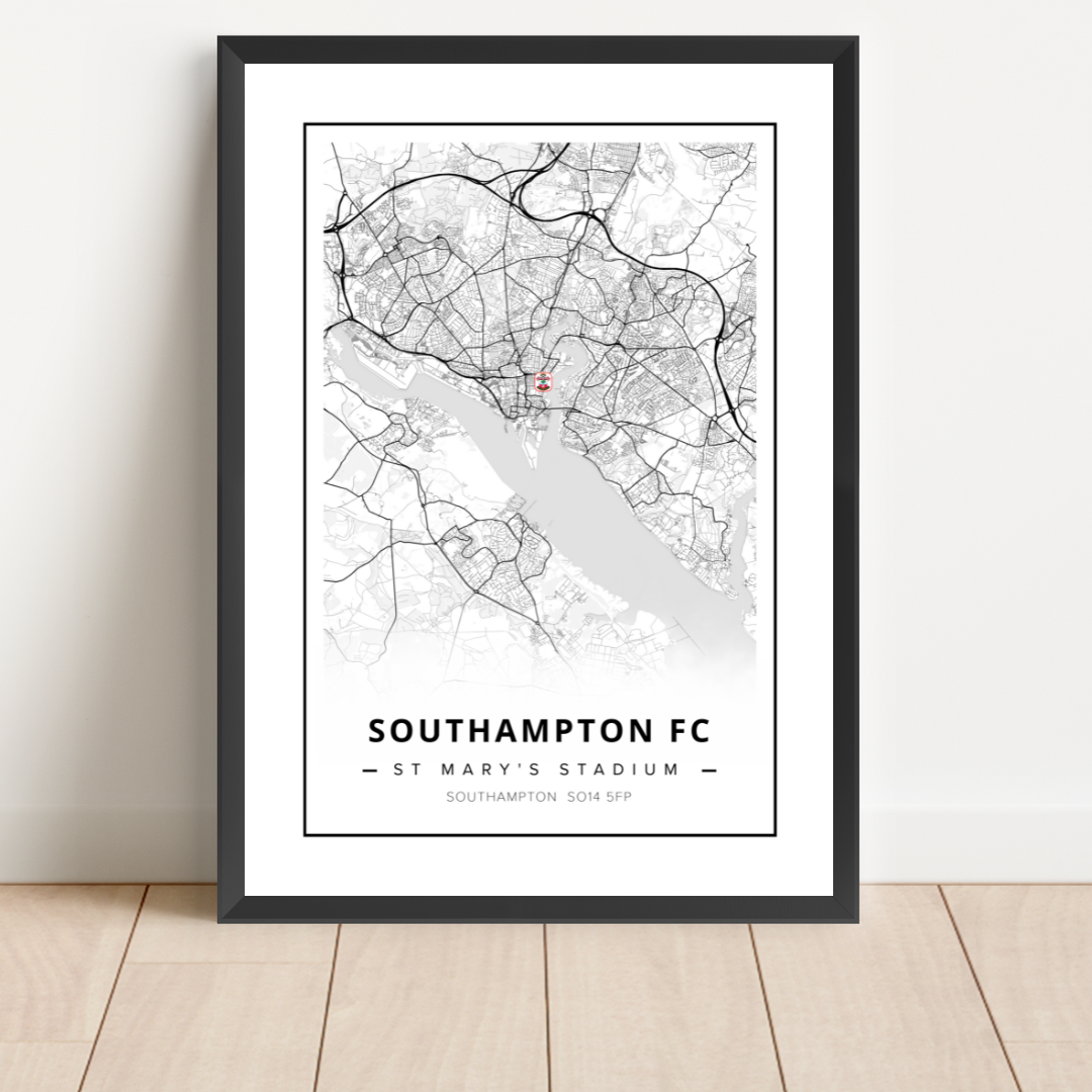 St Marys Stadium Map Location Print