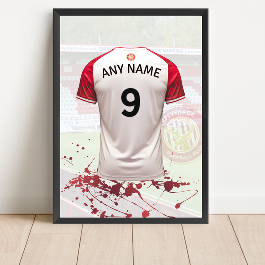 Personalised Stevenage FC Shirt Print