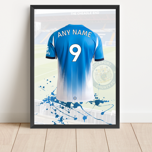 Personalised Stockport County Shirt Print