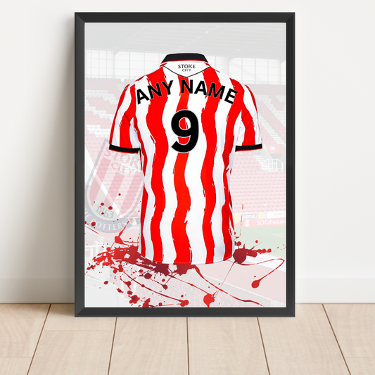 Personalised Stoke City FC Shirt Print