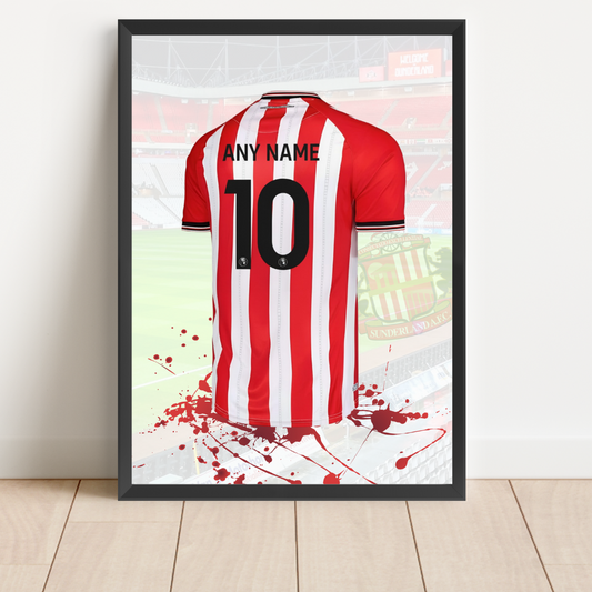 Personalised Sunderland FC Shirt Print
