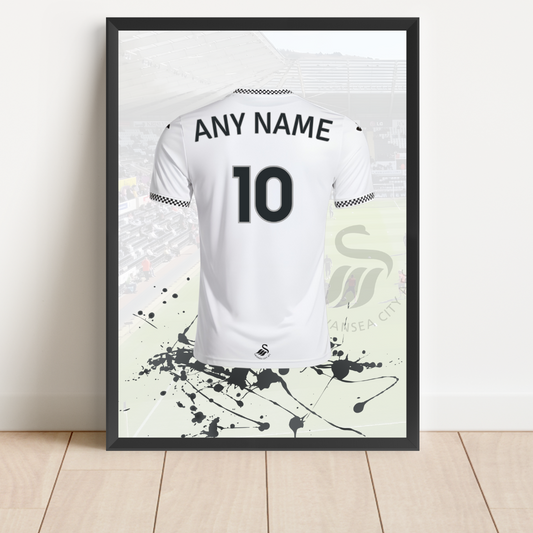 Personalised Swansea City FC Shirt Print