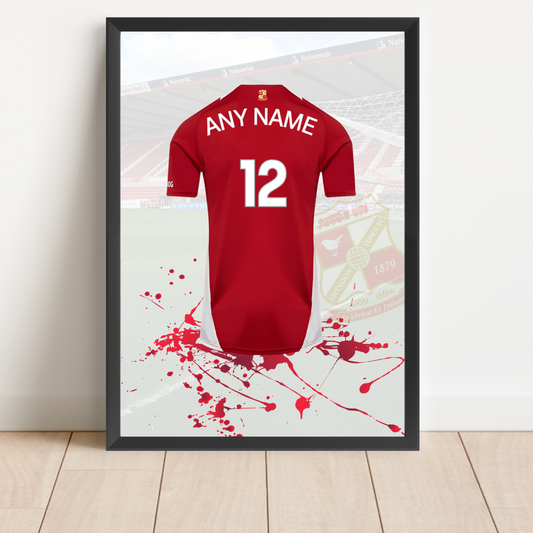 Personalised Swindon Town FC Shirt Print